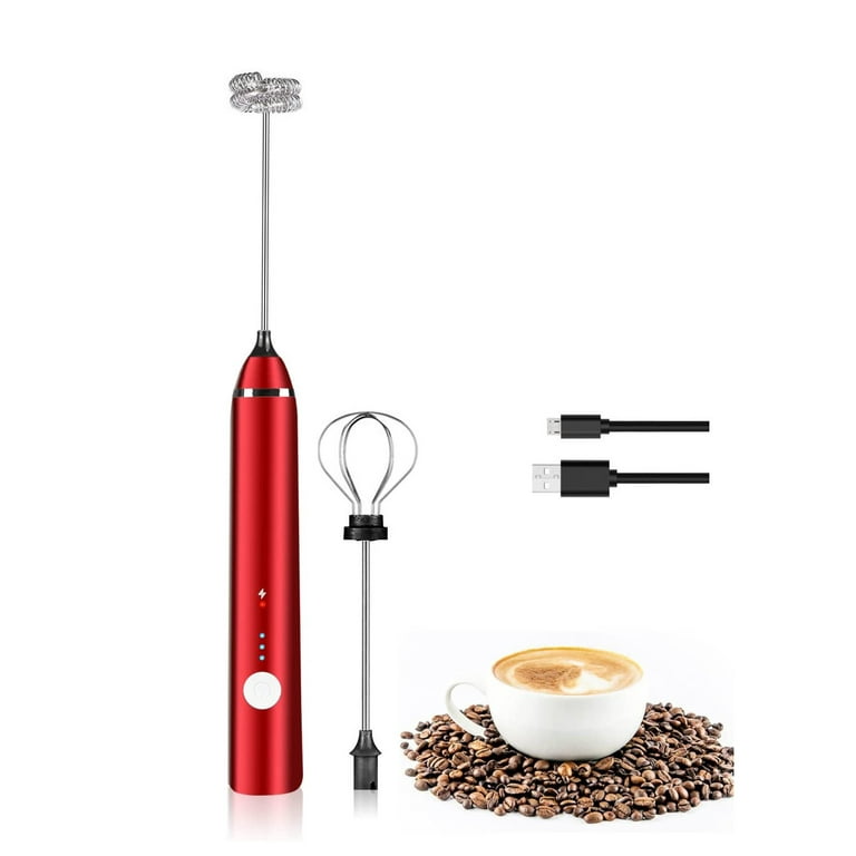 DELM Electric Milk Frother, Coffee Frother, Rechargeable, Drink