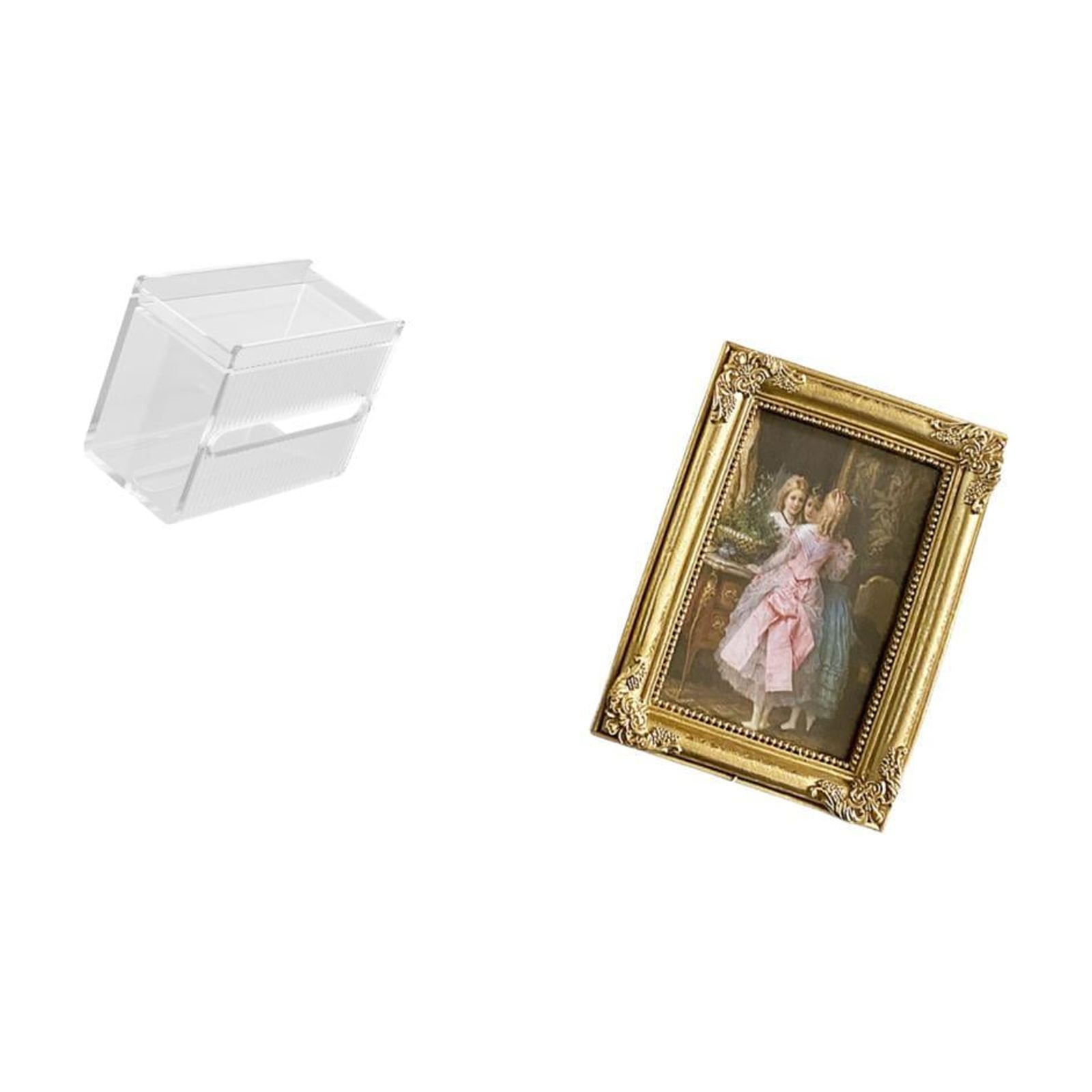 Fiocias Tissue Case Wall Mounted Toilet Paper Storage Box Acrylic Towel Holder Photo Frame Resin Picture Stand Acrylic Resin Material Suitable for Hom