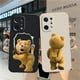 thumbnail image 2 of Funda de silicona líquida para OPPO FIND X6 X3 REALME X7 X50 RENO 2 4Z 4 6 Lite 5Z 5F 4G 5G PRO, bonito oso de peluche, 2 of 5