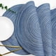 thumbnail image 5 of Juego de 8 manteles individuales trenzados redondos de 15.0 in para mesa de comedor, cocina, manteles antideslizantes lavables (azul, 8 unidades), 5 of 5