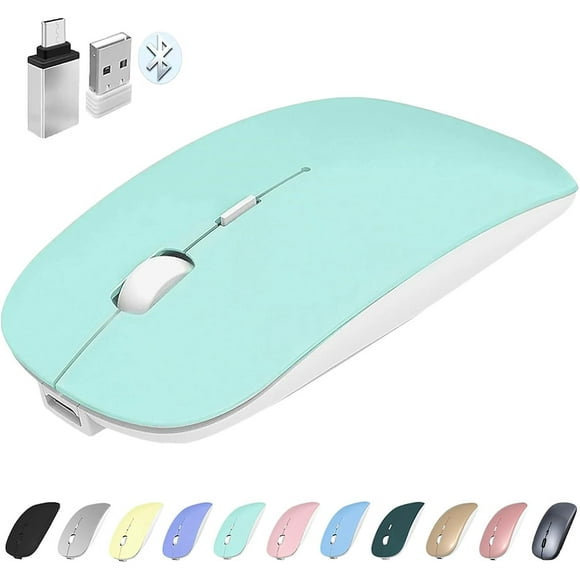 Wireless Bluetooth Mouse USB C for MacBook Air Pro, Silent Mouse Type C for Mac Air Pro, Rechargeable Optical Mouse for Laptop/iMac/iPad air/MacOS/Lin