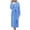 Blue, variant on Kureaily Women Solid Color Coral Bathrobe Winter Long Sleeve Pocket Belt Cardigan Flannel Nightgown Sleepwear Pajama Dress