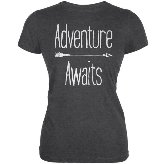 Adventure Awaits Native Arrow Dark Heather Juniors Soft T-Shirt - 2X-Large