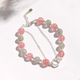 thumbnail image 3 of KAKOWELY Pulsera elegante de cuentas de cristal Pulsera de cuentas redondas de cristal Pulsera de cuentas unisex, 3 of 5