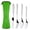 Green, variant on 4Pcs Stainless Steel Cutlery Set, Reusable Travel Flatware with Carrying Case, Rustproof Camping Utensils for Outdoor & Picnic