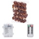 thumbnail image 2 of Guirnalda de luces colgantes navideñas con control remoto | 20 bombillas LED naranjas | Decoración de interiores a pilas de 2 metros para un ambiente festivo, 2 of 8