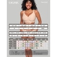 thumbnail image 2 of Bra OEAK para mujer, sin costuras, festoneado, sin aros, color nude, 2 of 6