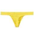thumbnail image 3 of TANBOM Men's Thong Sexy Bulge Pouch Underwear Tagless Design Bamboo Viscose Comfortable Yellow M, 3 of 6