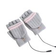 thumbnail image 1 of Winter Usb Hand Back Thermo Regulating Heating Warm Gloves Hand Warming Hiking Driving Running Cycling Grey One Size Clearance, 1 of 7