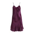 thumbnail image 4 of MarinaVida Women's Summer Sexy Sleeveless V-neck Silk Sling Nightdress Thin, 4 of 4