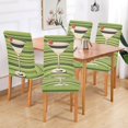 thumbnail image 2 of Yayeee 4 Pack Dining Chair Covers Stretch Parson Chairs Slipcovers Seat Protector, Black Martini, 2 of 6