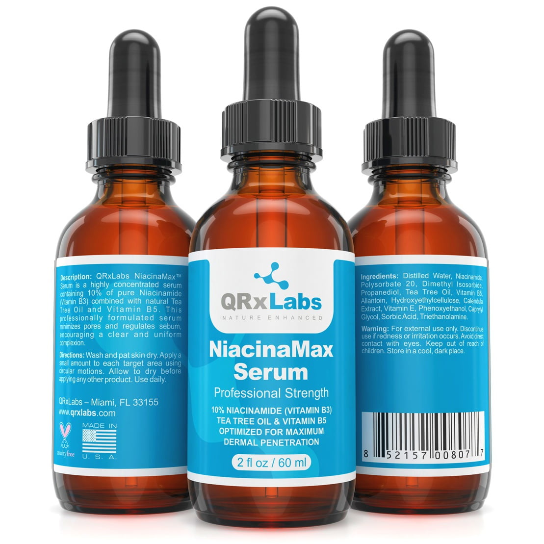 NiacinaMax Serum with 10 Niacinamide, Tea Tree Oil, Calendula Extract