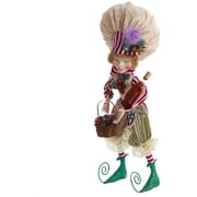 Kurt Adler 20" Fabric Wine Chef Pixie Tablepiece