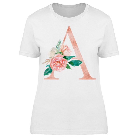 Letter A, Flower Tee Women's -Image by Shutterstock
