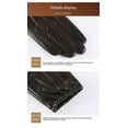 thumbnail image 5 of Leather Gloves Men's Autumn And Winter Plus Velvet Padded Warm Driving Motorcycle Touch Screen Sheepskin Gloves Brown (thin) M, 5 of 10