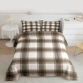 thumbnail image 2 of Homewish Geometric Stripes 3-Piece Full Size Comforter Sets For Kids Teens Adults,Abstract Plaid Bedding Comforter Set,Vintage Aesthetic Lightweight Bedding Sets,Breathable Home Decor,Reversible, 2 of 8