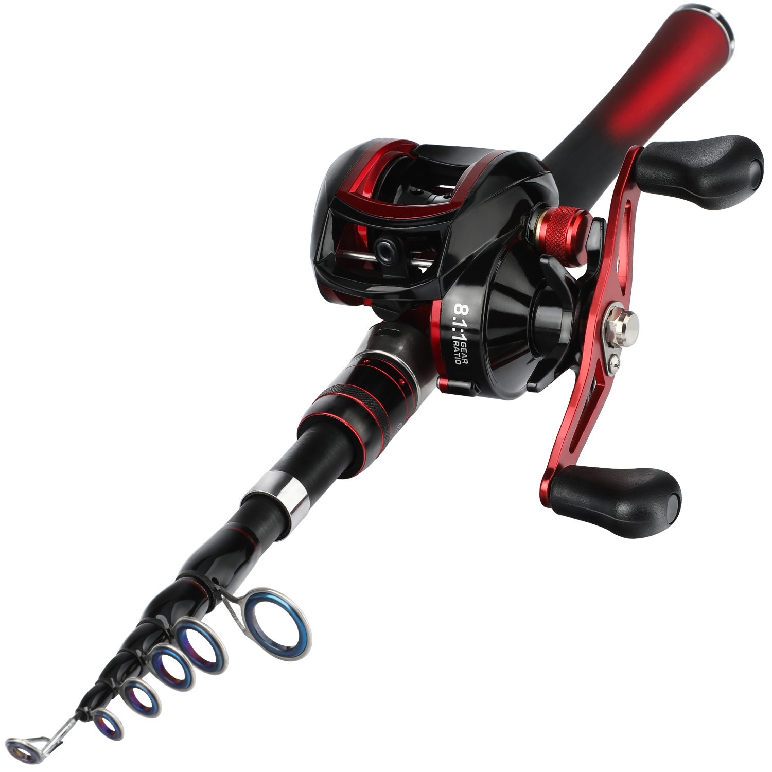Sougayilang Casting Telescopic Rod and 8.11 Gear Ratio Baitcasting