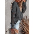 thumbnail image 3 of HOTAPEI Pullover Sweaters for Women Lace Crochet Long Sleeve Sweaters Hollow Out Sweater Crewneck Knit Pullover Tops, 3 of 5