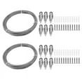 thumbnail image 1 of 2 Set 10M Stainless Steel Wire Rope Coated Steel Cable Adjustable Curtain Rope Lamp Suspension Picture Wire for Hanging, 1 of 8
