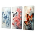thumbnail image 3 of Designart "Blue Butterfly Wings I" Animals Wall Art Set Of 3 - Blue Butterfly Canvas Set For Living Room Decor, 3 of 7