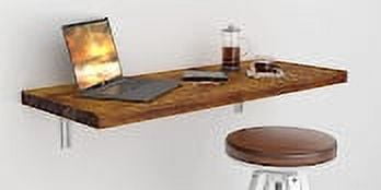 MCC Wall Mounted Floating Desk Folding Table for Small Spaces Kitchen Counter, Laundry Shelf, Computer Workbench for Wall, Fold Down Desk and Free Spirit Level Gift