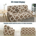 thumbnail image 2 of PiccoCasa Stretch Spandex Sofa Slipcover for , Brown White Medium, 2 of 6