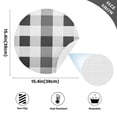 thumbnail image 2 of Ryvnso Black Grey White Checkered Pattern Round Plate Mats Dining Table Placemat Set of 4 for Holiday Decoration, 2 of 7