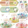 thumbnail image 1 of Set para fiesta de té SUMMORO, vasos de papel floral de 200 ml con asa, 160 unidades, 1 of 7