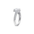 thumbnail image 4 of 2.00 Carat (Ctw) Lab-Created Cushion-Cut Moissanite Engagement Wedding Ring Set 14K White Gold with Diamonds for Women, 4 of 6