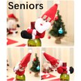 thumbnail image 2 of JeashCHAT Christmas Wine Bottle Cover Santa Claus Bottle Topper Christmas Decorations for Holiday Dinner Table Home Party Bar Restaurant, Cute Plush Doll Xmas Gifts Toys, 2 of 5