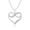 White, variant on 10K Rose Gold Diamond (1/20CT) Infinity Heart Pendant Necklace for Women 18 Inches