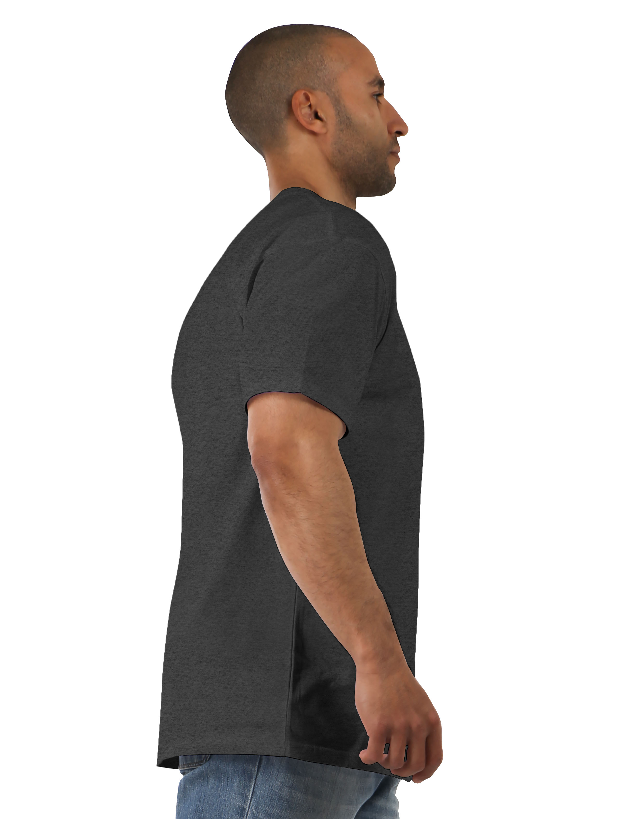 Ma Croix Mens Premium Pocket Tee Lightweight Cotton Workwear Crewneck Short Sleeve T Shirt - image 4 of 6