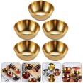 thumbnail image 3 of 5pcs Appetizer Serving Tray Stainless Steel Sauce Dishes Spice Dish Plates, 3 of 4
