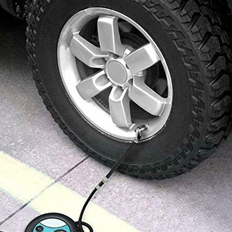 Air Inflator Chuck with Male Threaded & Self-locking Tyre Hose Clip on Tire Kit 