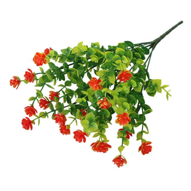 Billuyoard Loto de plástico - Exquisita decoración de flores artificiales duradera e inodora hecha a mano para bodas al aire libre Decoración Naranja