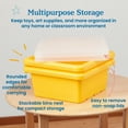 thumbnail image 4 of ECR4Kids Stackable Square Bins with Non-Snap Lids, Multipurpose Organization, Yellow, 2-Pack, 4 of 9