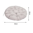 thumbnail image 4 of Outdoor Rocking Chair Seat Cushion, Hammock Chair Seat Cushion, 24 Inch X 24 Inch Seat Cushion, Hanging Basket Chair , Thicken, Comfortable Light Gray, 4 of 7