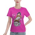 thumbnail image 1 of Women's Basic Short Sleeve T-Shirt Attacking Giant Mikasa Ackerman, 1 of 6