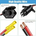 thumbnail image 2 of 12V 10Awg Trolling Motor Plug Receptacle Kit Male Female Connector Waterproof, 2 of 8