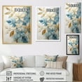 thumbnail image 4 of Designart "Abstract Botanical In Gold And Blue" Abstract Botanicals Wall Art Prints, 4 of 7