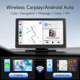 thumbnail image 2 of Monitor Haudio portátil de 7" con CarPlay y Android Auto inalámbricos 1080p, 2 of 7
