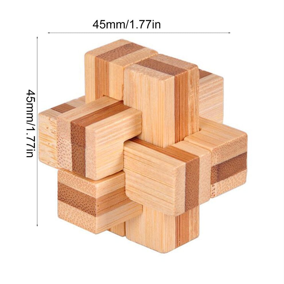brain teaser real wood 3d puzzle