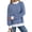 4# Blue, variant on Striped Mock Neck Sweatshirt For Women Oversized Pullover Tops 2026 Long Sleeve Sweatshirts Soft Ribbed Trim Knit Material Casual Fall Winter Fashion Clothes Vacation