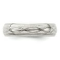 thumbnail image 4 of Edward Mirell Titanium & Sterling Silver Brushed & Polished Infinity Ring, 4 of 8