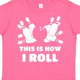 thumbnail image 4 of Inktastic How I Roll Bowling Boys or Girls Toddler T-Shirt, 4 of 5