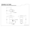 thumbnail image 2 of Kingston Brass CD43300DX Concord 0.5 in. IPS x 0.38 in. O.D. Anti-Seize Deluxe Quarter Turn Ceramic Hardisc Cartridge Angle Stop, Matte Black, 2 of 2
