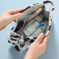 thumbnail image 5 of Bolsa de maquillaje impermeable bolsa de cosméticos pequeñas bolsas de maquillaje organizador para mujeres y niñas con vaca lechera, 5 of 5