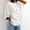 White, variant on Endives Women's Summer Shirt Solid Color Retro Loose Medium Sleeve Cotton Linen Shirt Womens Blouse Spring Outfit