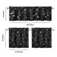 thumbnail image 6 of Kitchen Curtains 24 Inch Short - 3 Panel Set, Rod Pocket Window Curtain, 100% Polyester for Farmhouse, Cafe, Kitchen, Living Room, Bedroom, Galaxy & Space-Themed Design, Easy Wash, 6 of 6