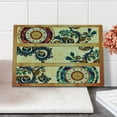 thumbnail image 2 of Batik Cutting Board, Oriental Vintage Paisley Pattern Eastern Motifs in Flat Boho Art Design, Decorative Tempered Glass Cutting and Serving Board, Small Size, Multicolor, by Ambesonne, 2 of 5